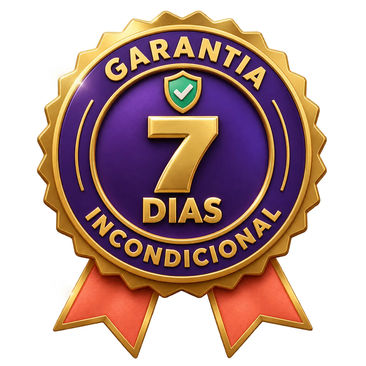 Selo de garantia incondicional de 7 dias